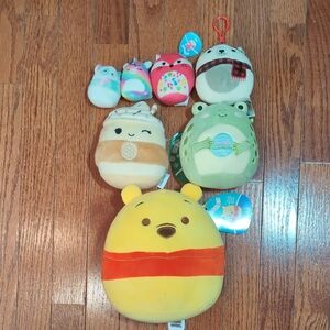 Squishmallows Bundle Disney Winnie the Pooh Easter Christmas 7 Plush Toys